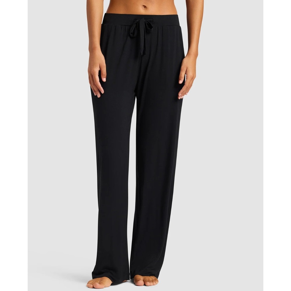 Cozy Earth Bamboo Stretch-Knit Pant Medium Black Loungewear Pajama Sleep Casual